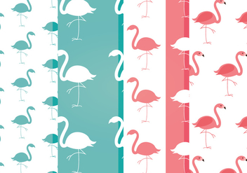 Free Vector Flamingo Patterns - Free vector #357229